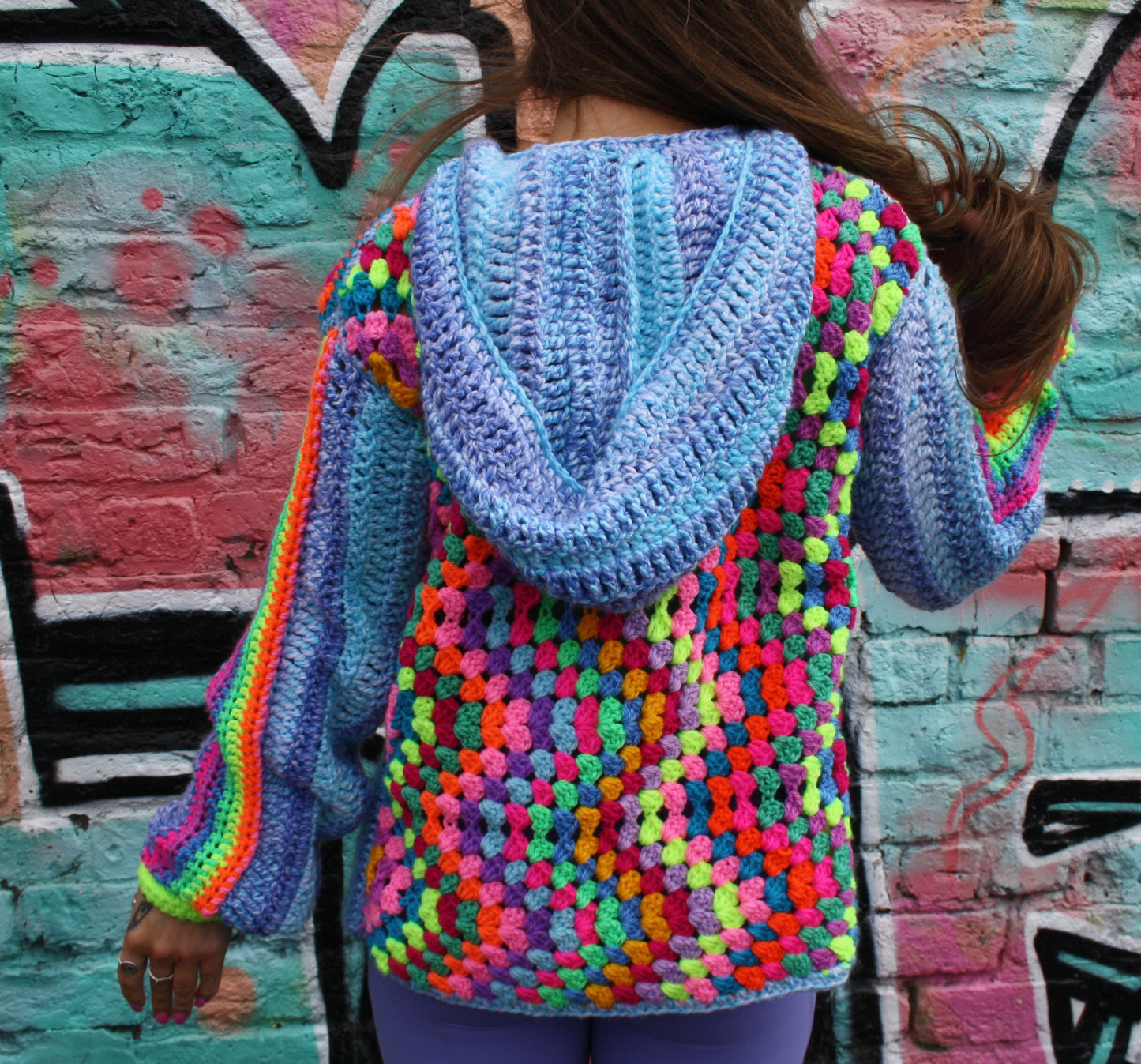 Crochet cardigan - blues