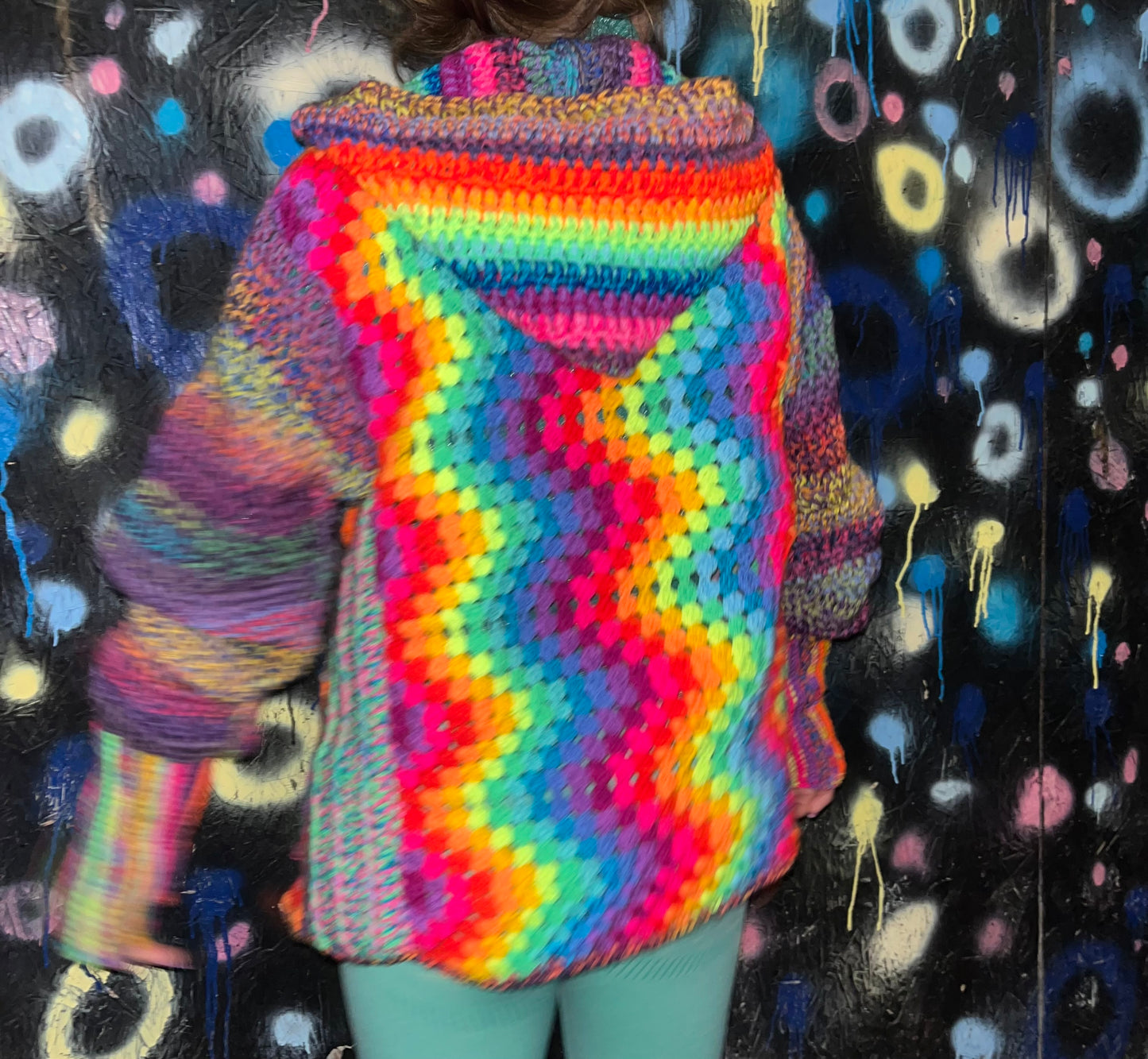 Crochet cardigan - puff sleeve