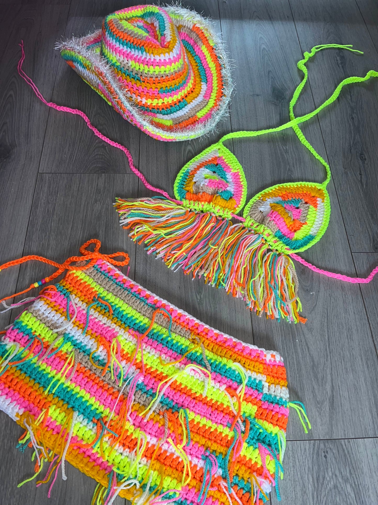 Tassel top & skirt co-ord