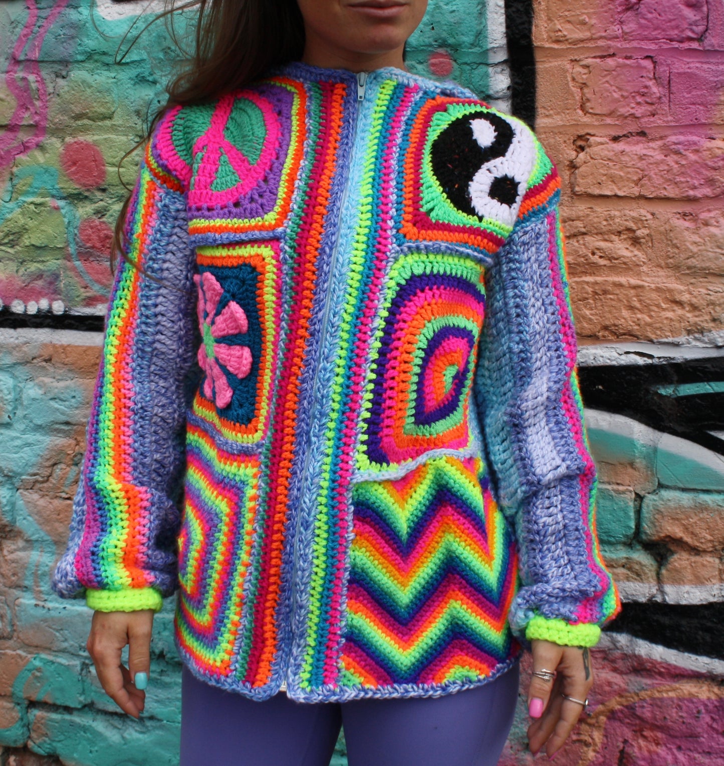 Crochet cardigan - blues