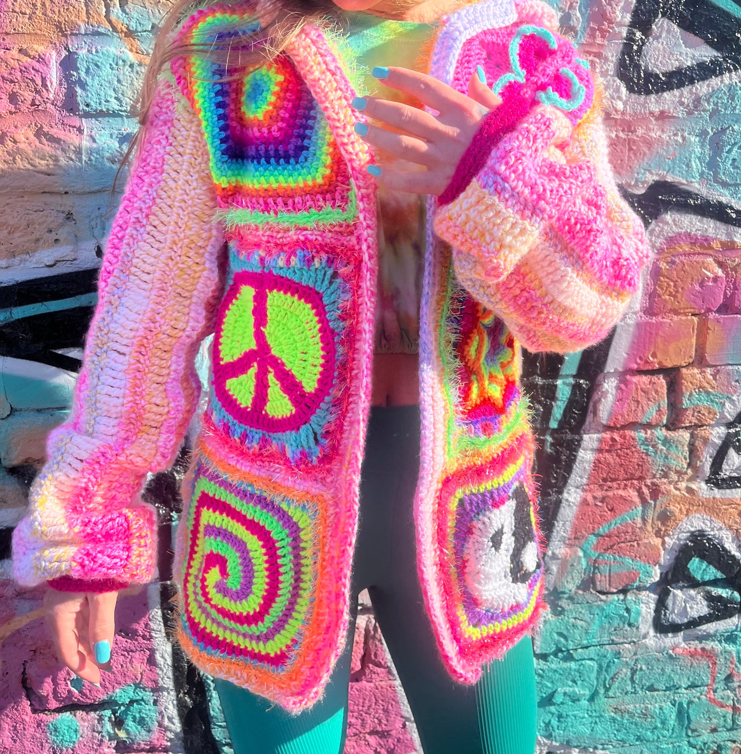 Crochet cardigan - baby pinks