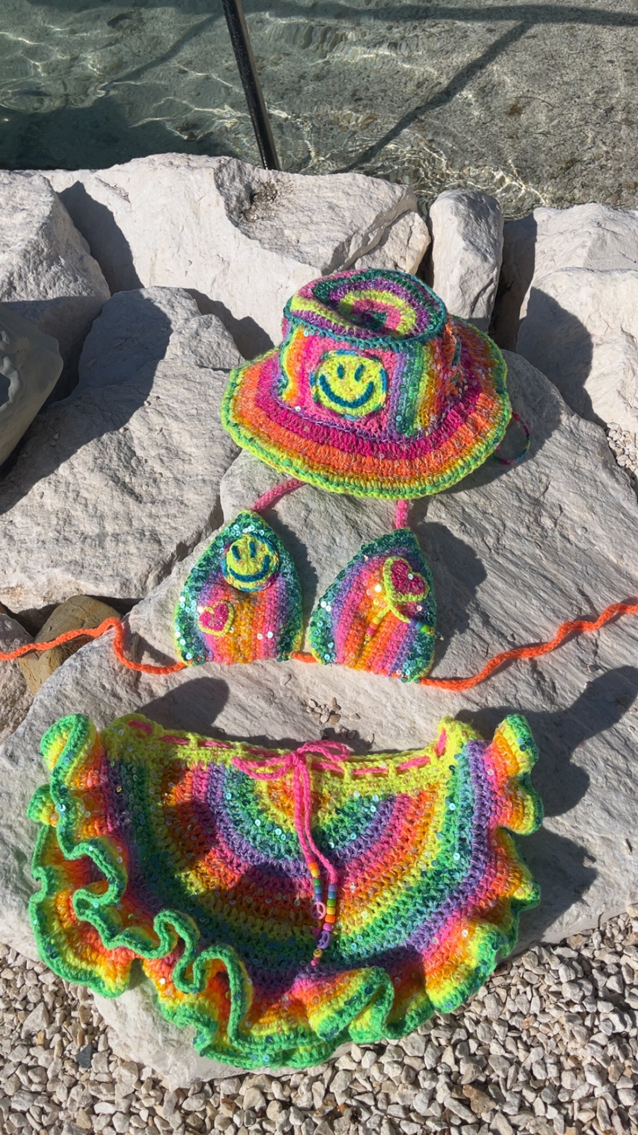 Billie sparkle bikini top & skirt co-ord