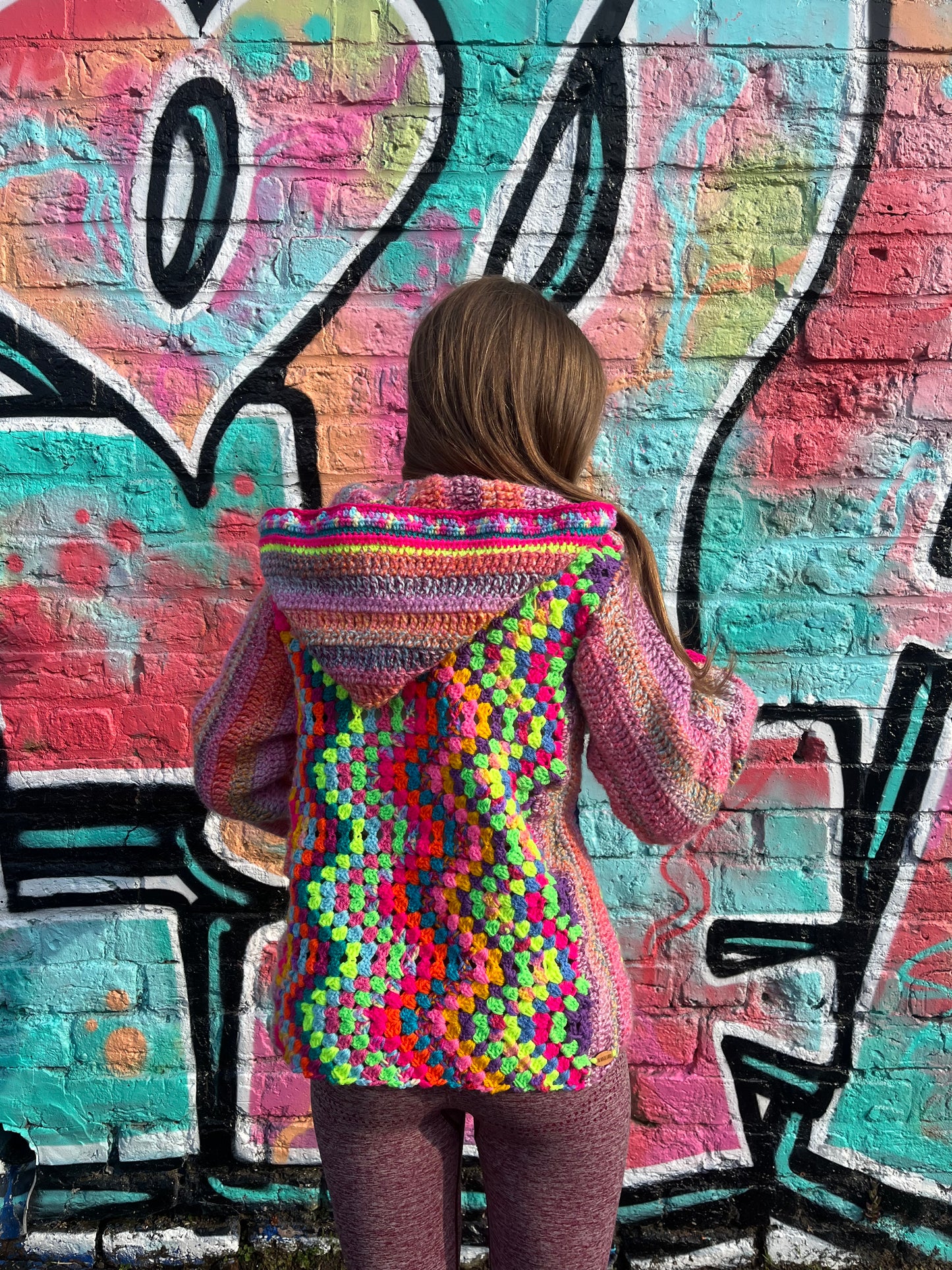 Crochet cardigan - pinks