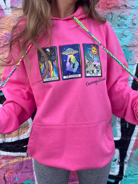 FUNKY TAROT HOODIE IN PINK
